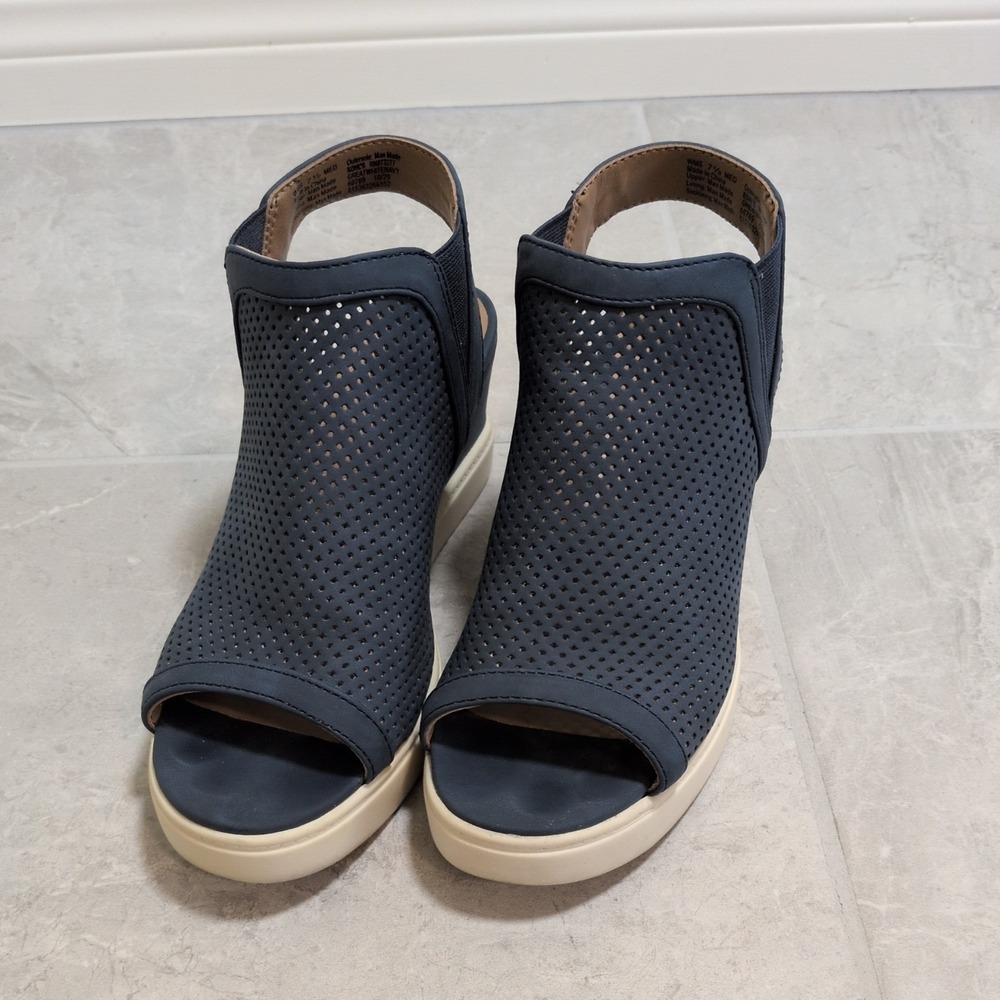 BLUE SONOMA SANDALS WOMEN'S 7.5 SHOE OPEN TOE ANKLE STRAP
